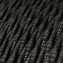 Cable decorativo textil trenzado a metros homologado lino antracita