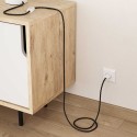 Cable decorativo textil trenzado a metros homologado lino antracita