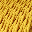 Dekoratives Textilkabel geflochten Farbe Gelb