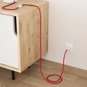 Geflochtenes Seidenkabel Farbe Rot 2 x 0,75