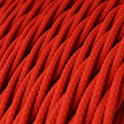 Geflochtenes Seidenkabel Farbe Rot 2 x 0,75
