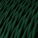 Cable decorativo textil trenzado acabado color verde