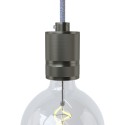 E27 Metall-Lampenfassung-Set mit mattiertem Effekt, verschiedene Farben