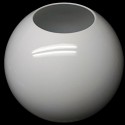 Globo PMMA polimetacrilato blanco sin cuello varios diámetros