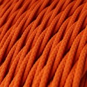 Cable decorativo textil trenzado a metros homologado naranja