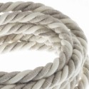 Cable trenzado decorativo lino tipo saco 16mm grosor