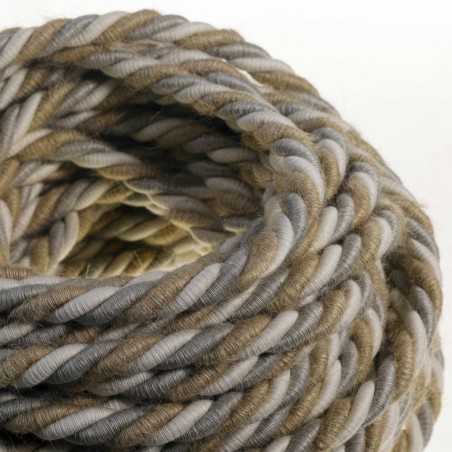 Cable trenzado decorativo yute tipo saco 16mm grosor