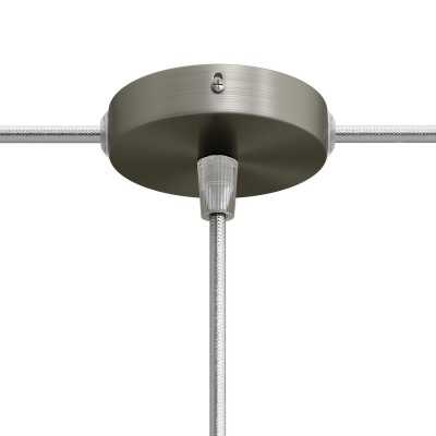 Metall-Baldachin-Set 83mm Durchmesser mit 1 Ausgang und 2 seitlichen Abgaengen