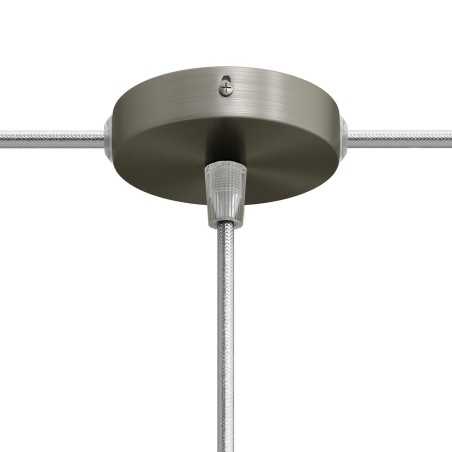 Metall-Baldachin-Set 83mm Durchmesser mit 1 Ausgang und 2 seitlichen Abgaengen