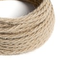Cable decorativo textil trenzado acabado color yute