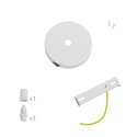 Metall-Baldachin-Set 83mm x 25mm mit 1 Ausgang und Schalter