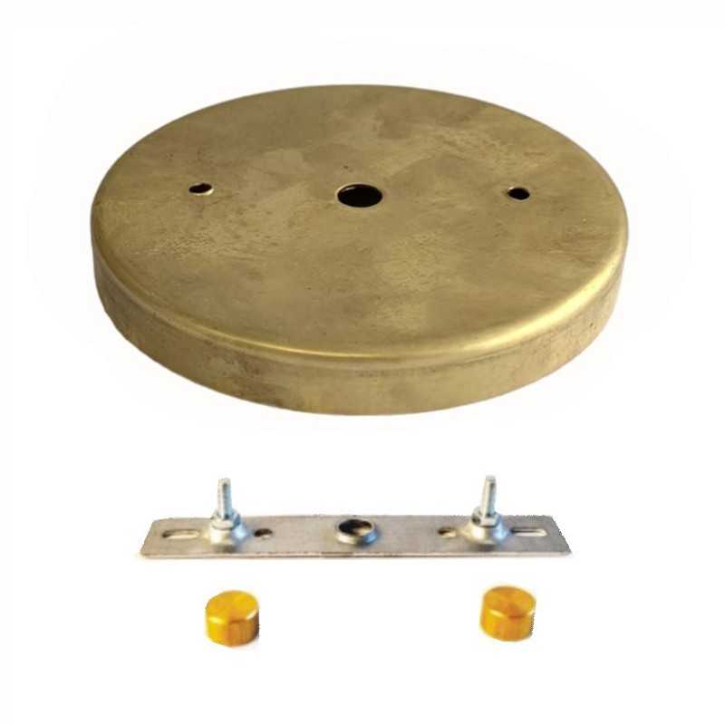 Soporte de latón de 118mm diámetro x 15mm y una salida