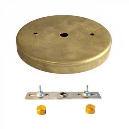 Soporte de latón de 118mm diámetro x 15mm y una salida