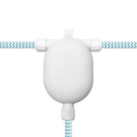 Accesorio T para hacer bajantes de guirnaldas