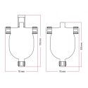 Accesorio T para hacer bajantes de guirnaldas