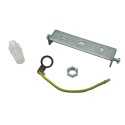 Soporte metal acero mate de 120mm diámetro y una salida