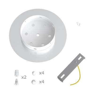 Soporte techo 200mm con 2 orificios y 4 agujeros laterales