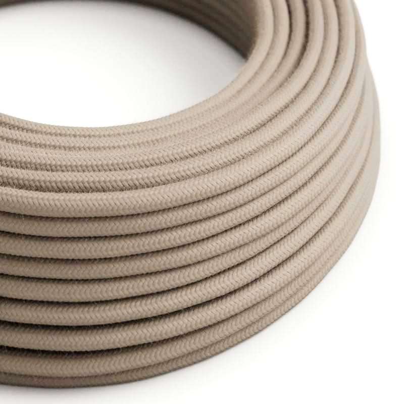 Cable decorativo textil a metros homologado color lino oscuro