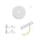 Metall-Baldachin-Set 83mm Durchmesser mit 1 Ausgang und 2 seitlichen Abgaengen