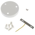 Messingfarbener Metall-Baldachin 120mm Durchmesser mit drei Ausgaengen