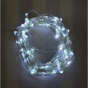 Cordón 50 luces LED grano de arroz funcionamiento a pilas