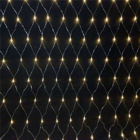 Red de 100 LEDs luz fría cable verde programable 200x50