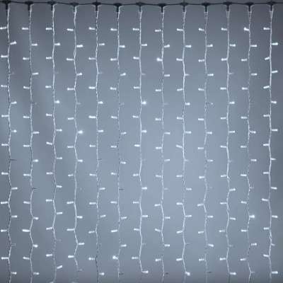 Cortina 150 LEDs blanco frio enlazable c/blanco 200x150 exterior