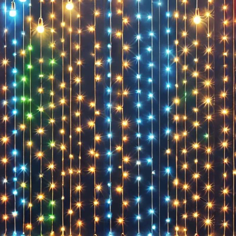 Cortina 600 LED RGB IP44 programable 300x200 con mando
