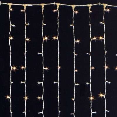 Cortina 256 LED frios IP44 centelleante blanco frío 200x150