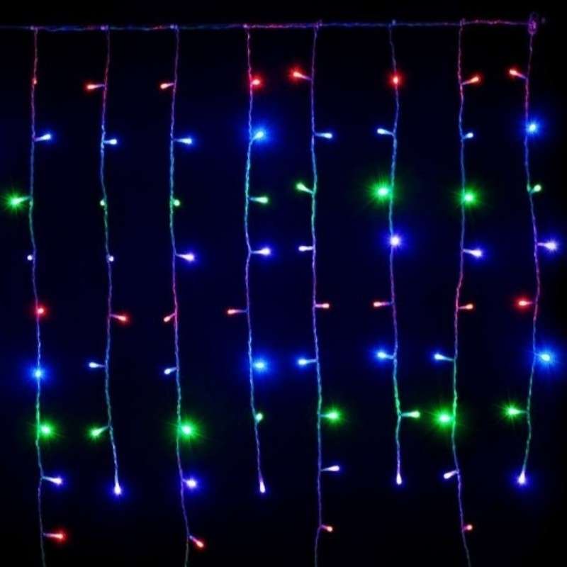 Cortina 256 LED RGB programable cable verde 160x150
