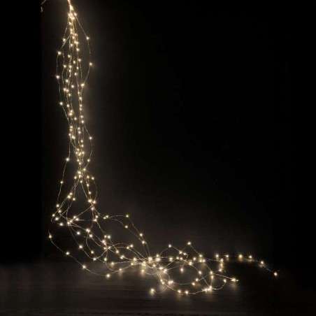 Cascada 500 LEDs fijos exterior luz cálida y 260cm largo
