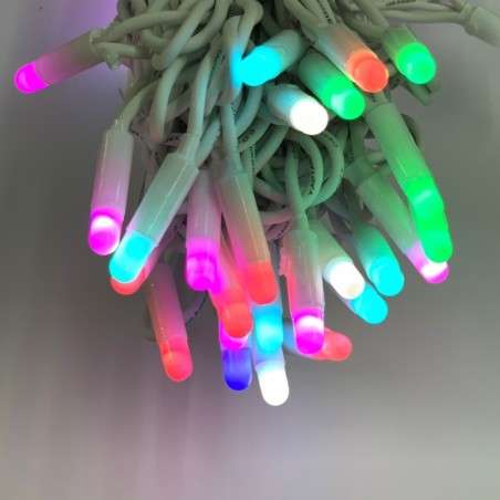Guirnalda 100 LED RGB 10mts programable c/blanco enlazable