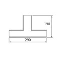 Módulo T empotrable perfil 50mm ancho LED integrado enlazable