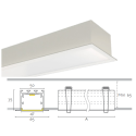 Módulo empotrable 65mm de ancho con LED integrado y enlazable