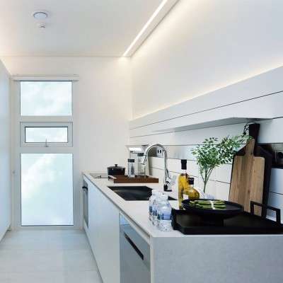 Módulo L empotrable 50mm ancho LED integrado enlazable