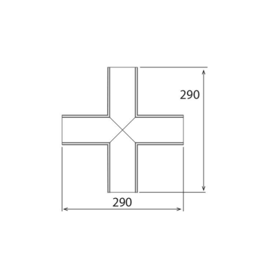 Módulo LED superficie forma de cruz 38mm de ancho y enlazable