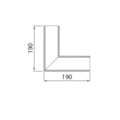 Módulo L superficie 38mm ancho LED integrado enlazable