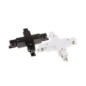 Conector en forma de X para unir rieles trifásicos