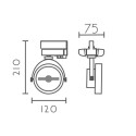 Foco de LED trifásico 15W 800lm 3000K regulable
