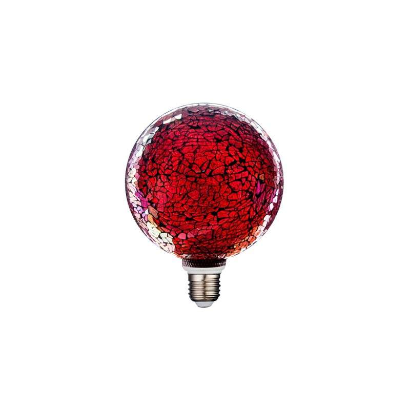 Bombilla LED E27 decorativa 3W G125 roja