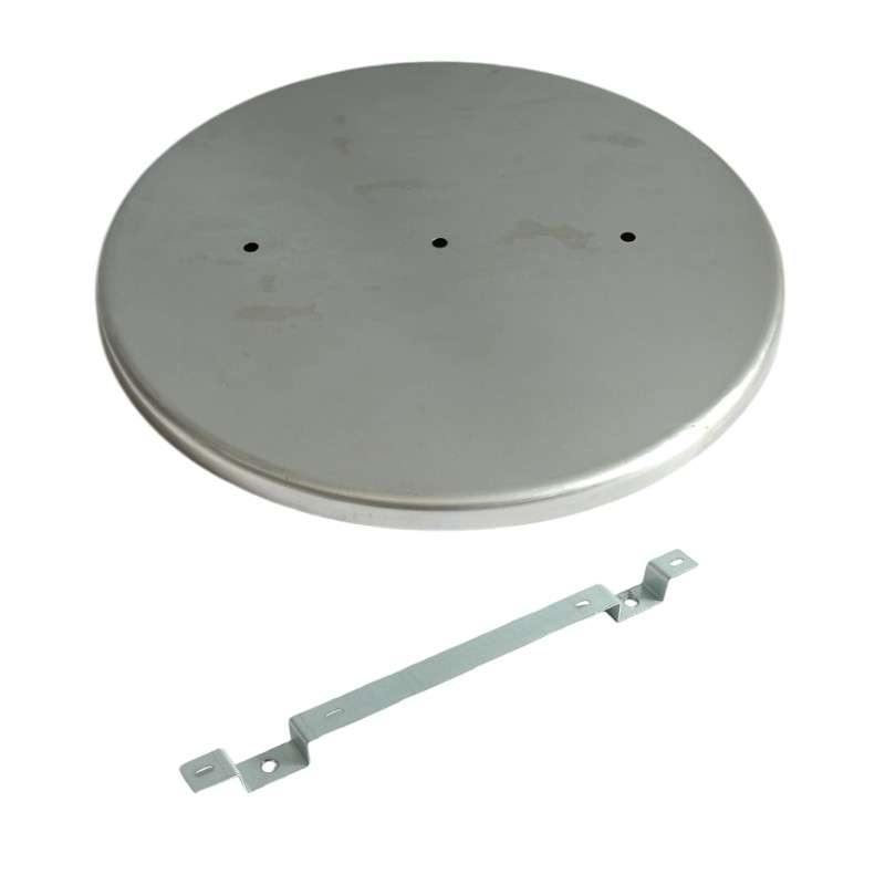 Soporte de hierro de 450mm diámetro x 20mm y una salida