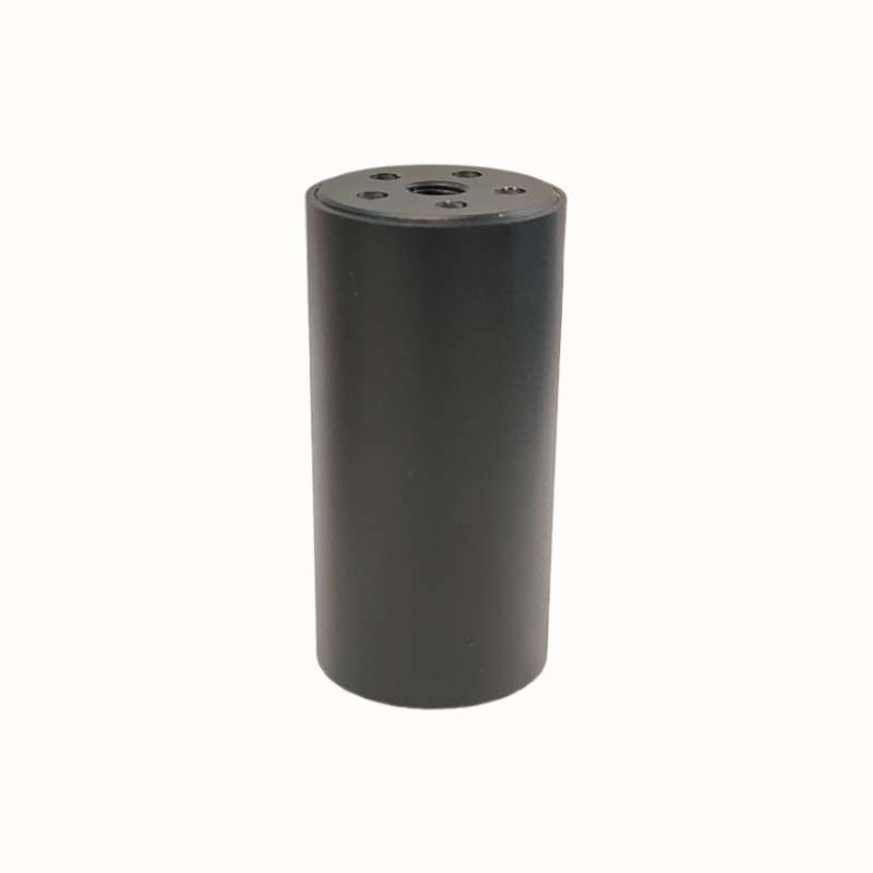 Tubo de latón color negro 80mm alto x 40mm diámetro y tapa de latón