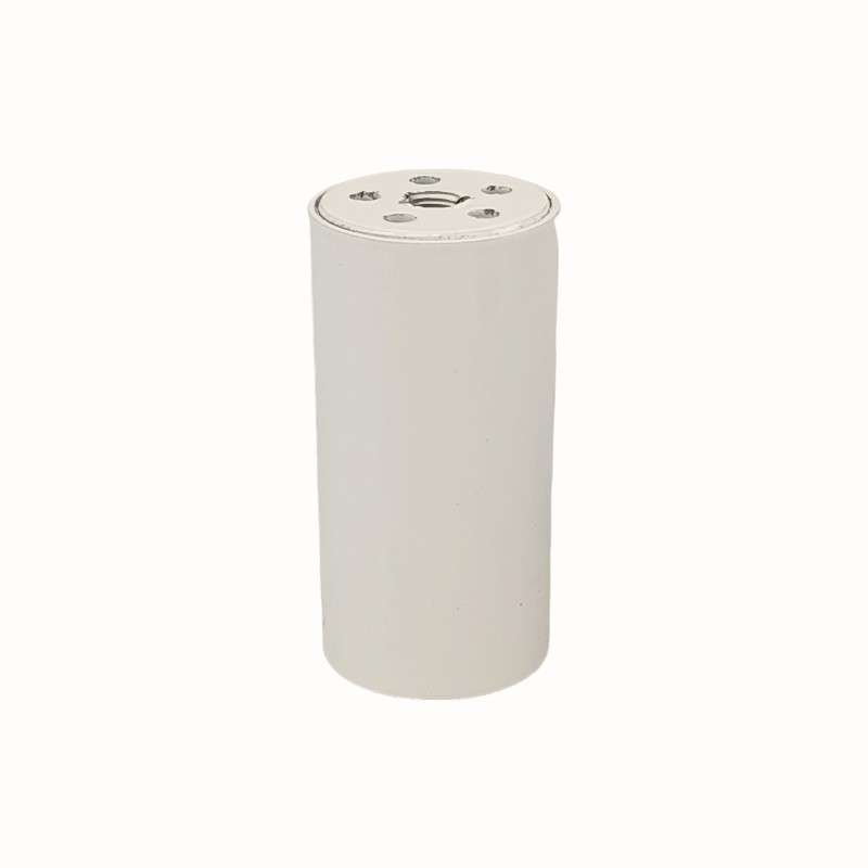 Tubo de latón color blanco 80mm alto x 40mm diámetro con tapa