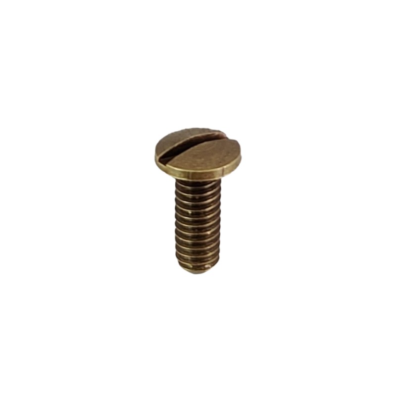 Schraube fuer Leuchten M4 x 12 mm O7 mm Schlitzkopf altgold