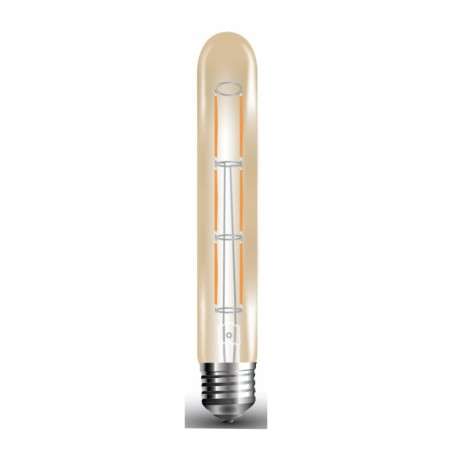 Bombilla tubular filamento ámbar E27 6W 600lm