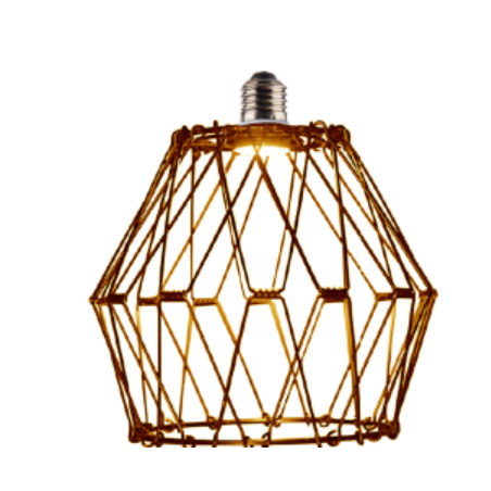 Bombilla LED decorativa transformable oro 4W rosca E27
