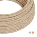 Cable decorativo textil plano a metros homologado color lino