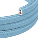 Dekoratives Flachkabel aus Textil als Meterware, blau, zugelassen kaufen