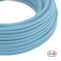 Dekoratives Flachkabel aus Textil als Meterware, blau, zugelassen kaufen