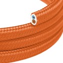 Cable decorativo textil plano a metros homologado color naranja